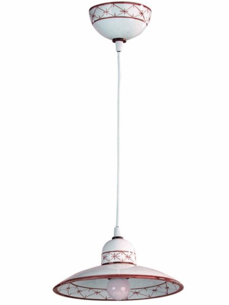 Sospensioni Marrone Ceramica Decorata a Mano 1 Luce