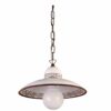 Sospensione Cm 50 Ceramica Marrone Decoro Artigianale