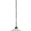 Sospensione Ceramica Blu 1 Luce Decorata a Mano