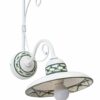 Applique Ceramica Bianco Intreccio Verde