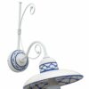 Applique Ceramica Bianco Intreccio Blu
