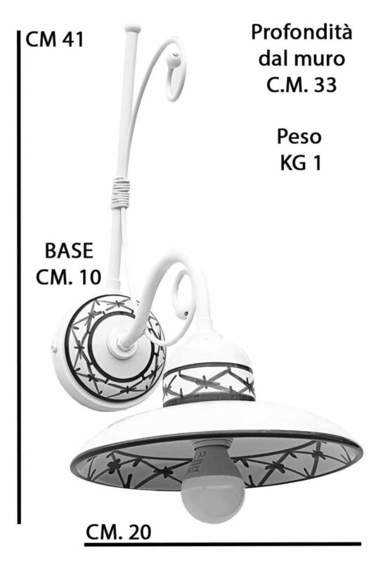 Applique Ceramica Bianco Intreccio Blu - immagine 4