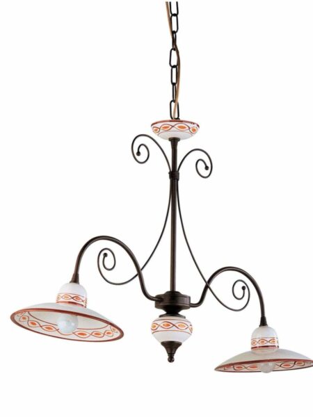 Lampadari Bilanciere Ceramica Decorata Made Italy