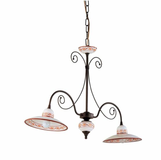 Lampadari Bilanciere Ceramica Decorata Made Italy