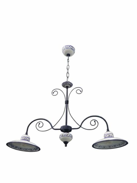 Sospensione Bilanciere Ceramica Decorata Blu