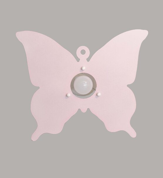 Applique Farfalla Rosa Camerette Bambini - immagine 2