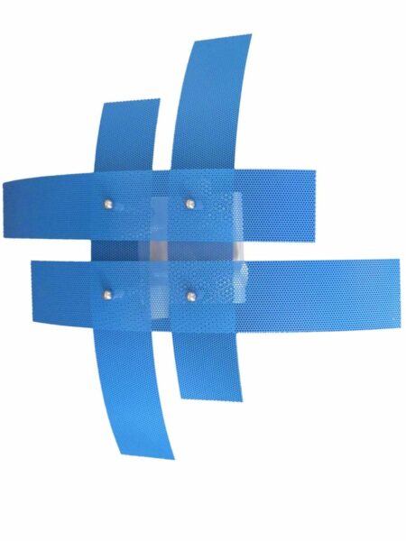 Plafoniera Moderna Azzurro 4 Luci  Metallo