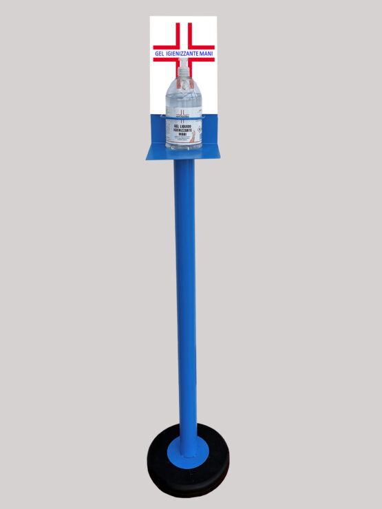 Colonnina Piantana Azzurro Porta Gel Igienizzante Lavamani