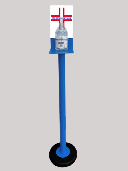 Colonnina Piantana Azzurro Porta Gel Igienizzante Lavamani