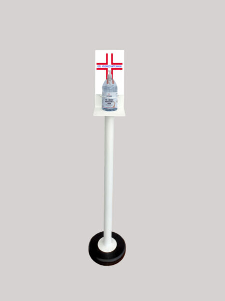 Colonnina Piantana Bianca Porta Gel Igienizzante Lavamani