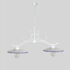 Lampadario Bilanciere Shabby Ceramica Bianco Blu
