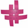 Plafoniera Moderna Metallo Fucsia 4 Luci