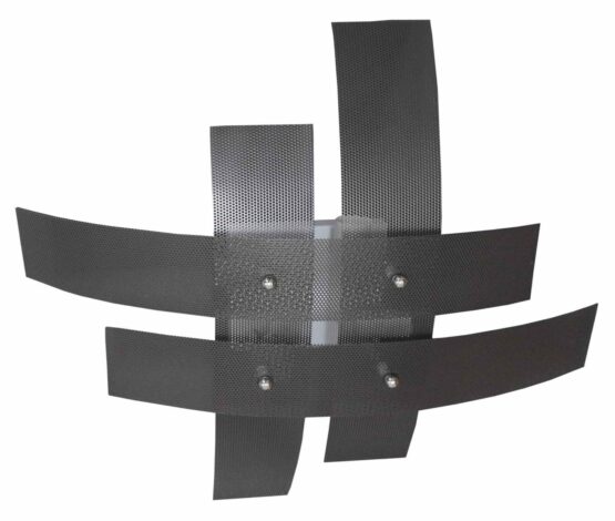 Plafoniera 4 Luci Moderna Metallo Wenge