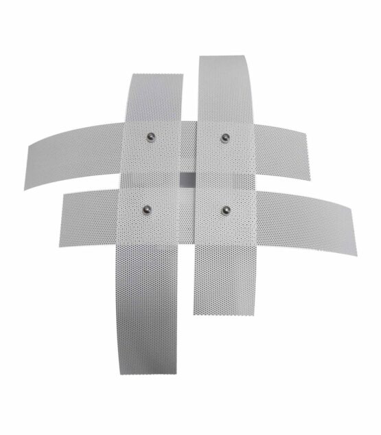Plafoniera Moderna Bianco 4 Luci Metallo