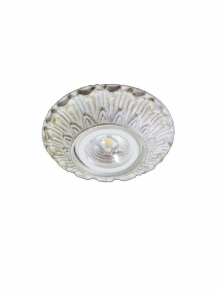 Faretti Shabby Stile Provenzale Oro Bianco