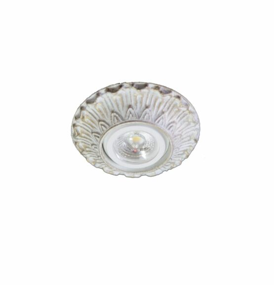 Faretti Shabby Stile Provenzale Oro Bianco