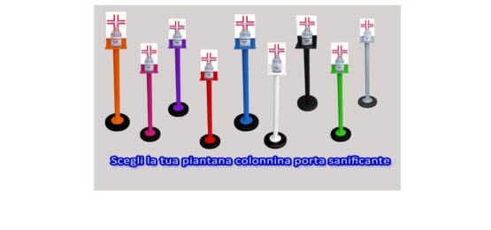 Colonnina Piantana Porta Gel Lavamani Igienizzante