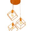 Lampadario Plafoniera Cubo Arancio