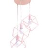 Lampadario Plafoniera Cubi Rosa