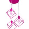 Lampadario Plafoniera Cubi Fucsia