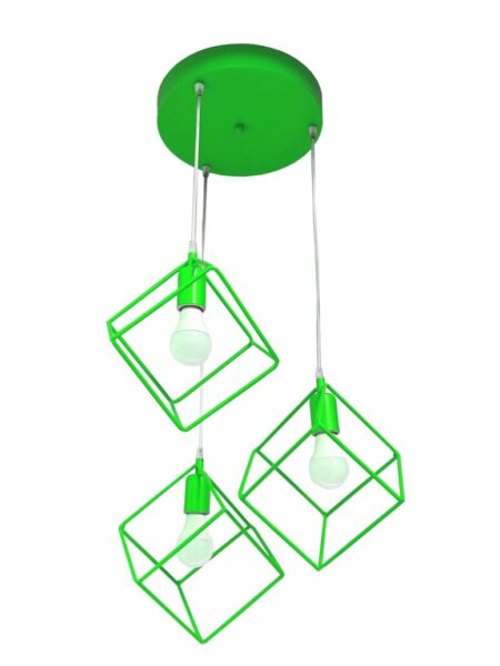 Lampadario Plafoniera Cubi Verde Mela