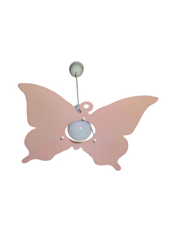 Farfalla Rosa Lampadario Bambini Sospensione Camerette
