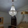 Lampadario Stile Impero Oro Lucido Diametro Cm. 50