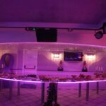 Tavolo plexiglass illuminato con led