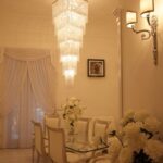 Sospensione 7 piani di strass