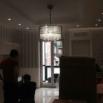 Lavori in corso!! Lampadario traforato e strass