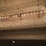 Sospensione Plafoniera Ovale Ottone e Strass