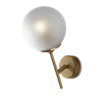 Applique 1 luce Oro Satinato Sfere Vetro Satinato
