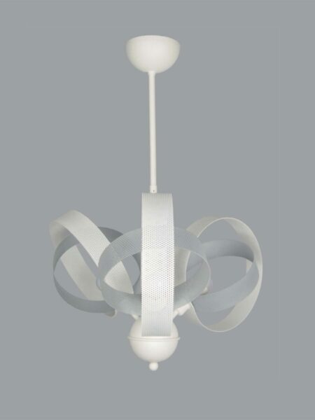 Lampadario Sospensione Cameretta Bambini Grigio Argento Bianco