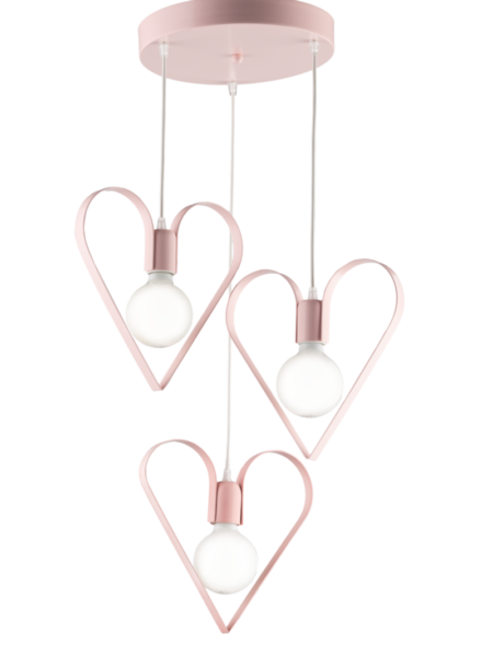 Sospensione Camerette Bambini Cuore Rosa