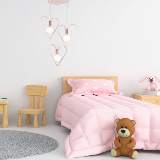 Sospensione Camerette Bambini Cuore Rosa - immagine 2