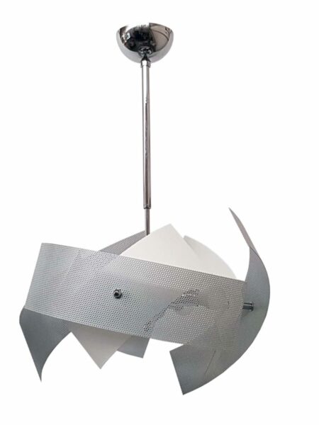 Lampadario Grigio Bianco 6 Luci Cucina Soggiorno Salotto Cameretta Camera Letto