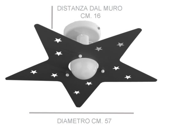 Misure plafoniera stella