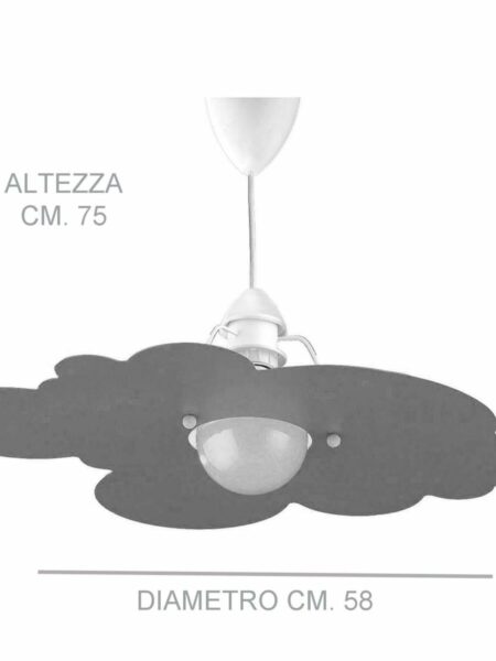 Lampadario Sospensione Rosso Nuvola Camerette Bambini