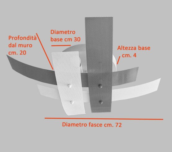 Plafoniera 4 Luci Moderna Metallo Glicine - immagine 7