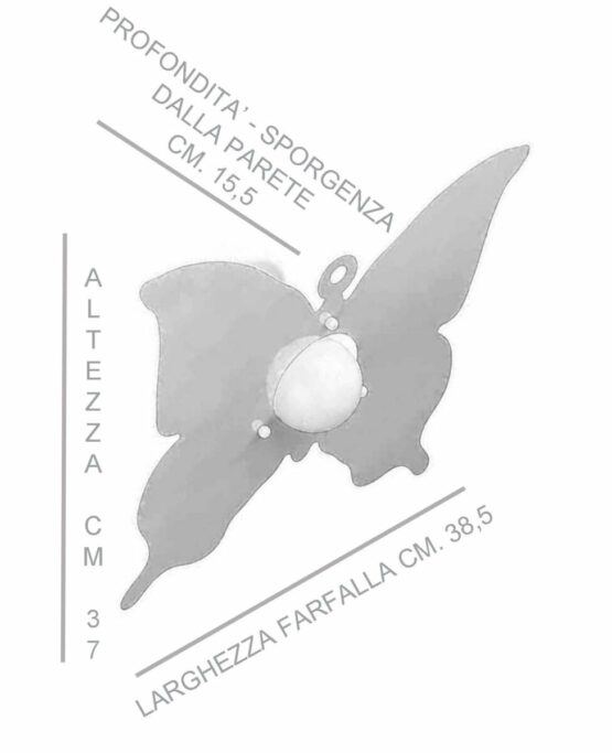 Misure applique farfalla