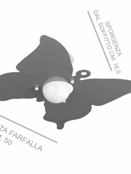 Plafoniera Farfalla Tortora