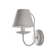 Applique Shabby Provenzale Minimal Bianco Paralume PVC