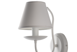 Applique Shabby Provenzale Minimal Bianco Paralume PVC