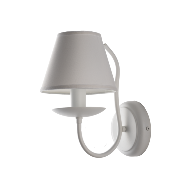Applique Shabby Provenzale Minimal Bianco Paralume PVC