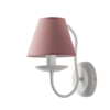Applique Shabby Provenzale Minimal Bianco Paralume PVC Rosa