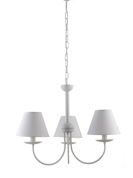Lampadario Biancio 3 Luci Provenzale Shabby Chic