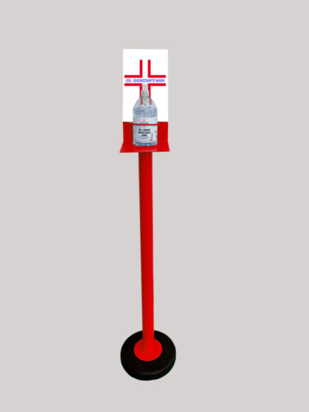 Colonnina Piantana Rosso Porta Gel Lavamani
