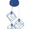 Lampadario Plafoniera Cubi Azzurro