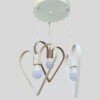 Lampadario Plafoniera Camerette Bambini Cuore Bianco Avorio Tortora