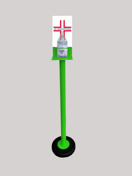 Colonnina Piantana Verde Porta Gel Igienizzante Lavamani